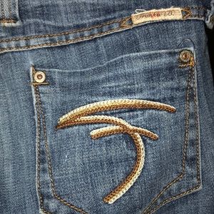 size 4, Frankie Bs flare/bootcut-distressed denim